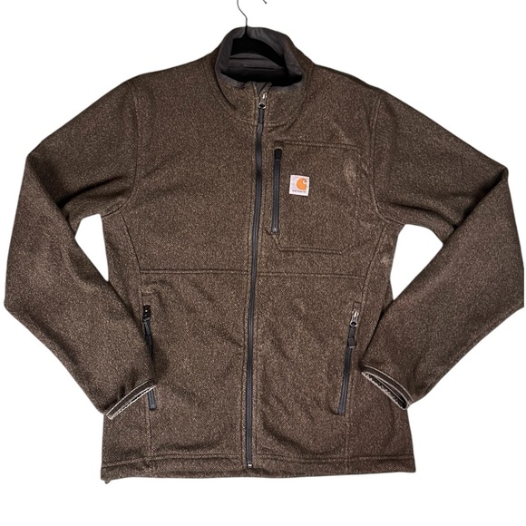 Carhartt Dalton Zip Up Jacket Brown Size Small - Picture 3 of 13